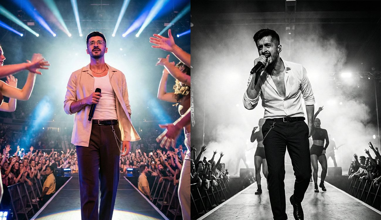 Konser Havası Veren Sanatçı Erkek Prompt'u